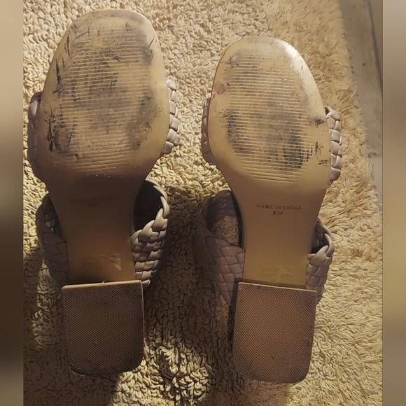 Steve Madden double strap mules - Women's 9 Taupe Heels Shoes ◇CHIC◇ - Picture 4 of 5